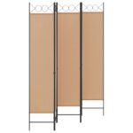 vidaXL 5-panelový paraván Béžová 200 x 200 cm Látka – Obrázok 3