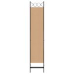vidaXL 5-panelový paraván Béžová 200 x 200 cm Látka – Obrázok 5