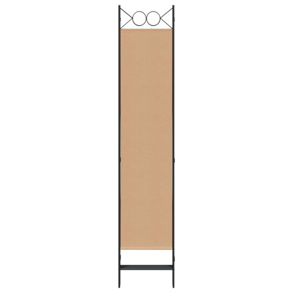 vidaXL 5-panelový paraván Béžová 200 x 200 cm Látka – Obrázok 5