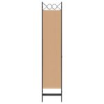 vidaXL 6-panelový paraván Béžová 240 x 200 cm Látka – Obrázok 5
