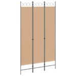 vidaXL 3-panelový paravan Béžová 120 x 220 cm Látka – Obrázok 2