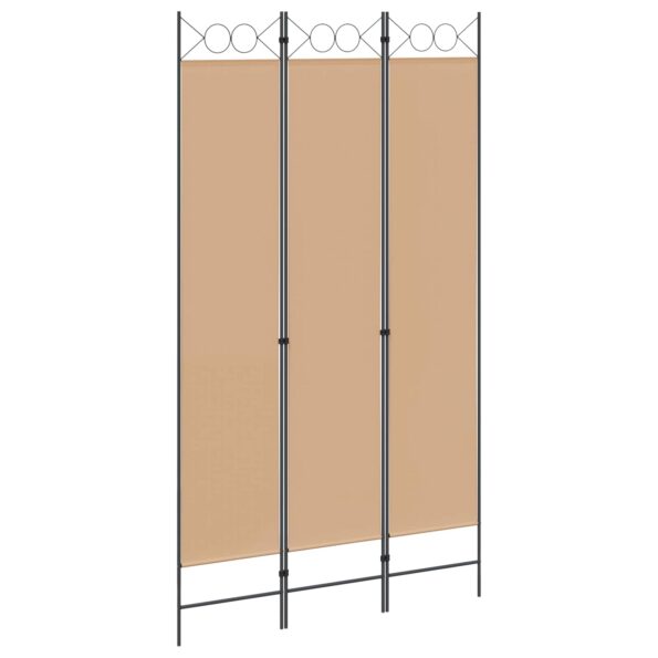 vidaXL 3-panelový paravan Béžová 120 x 220 cm Látka – Obrázok 2