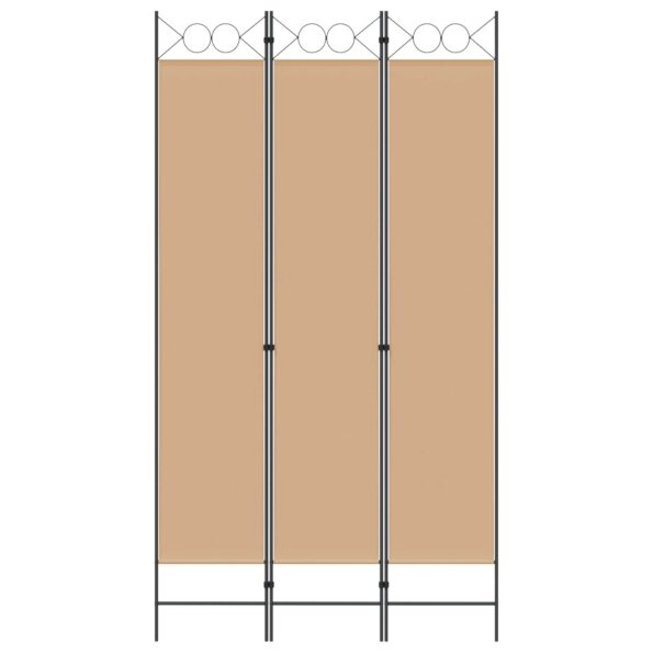 vidaXL 3-panelový paravan Béžová 120 x 220 cm Látka – Obrázok 4
