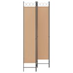 vidaXL 4-panelový rozdeľovač miestnosti Béžová 160 x 220 cm Látka – Obrázok 3