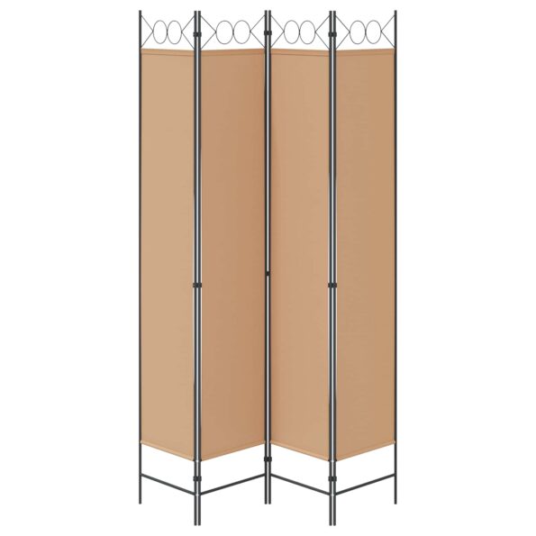 vidaXL 4-panelový rozdeľovač miestnosti Béžová 160 x 220 cm Látka – Obrázok 6