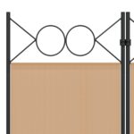 vidaXL 4-panelový rozdeľovač miestnosti Béžová 160 x 220 cm Látka – Obrázok 7