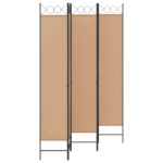 vidaXL 5-panelový paraván Béžová 200 x 220 cm Látka – Obrázok 3