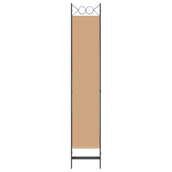 vidaXL 5-panelový paraván Béžová 200 x 220 cm Látka – Obrázok 5
