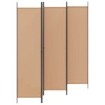 vidaXL 5-panelový paraván Béžová 250 x 200 cm Látka – Obrázok 3