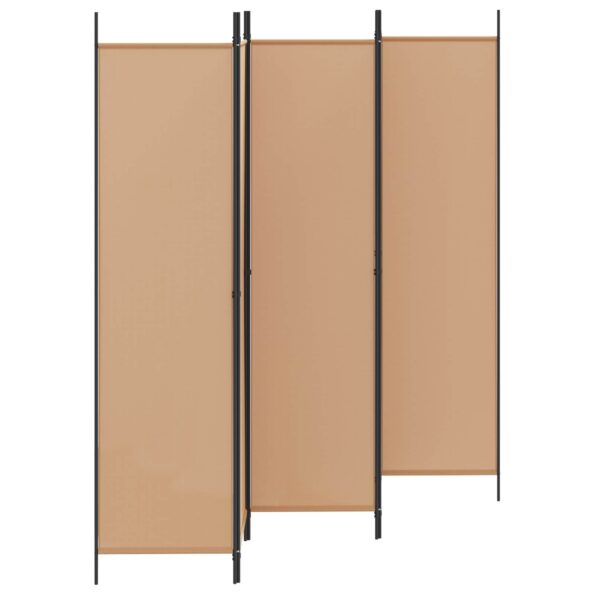 vidaXL 5-panelový paraván Béžová 250 x 200 cm Látka – Obrázok 3