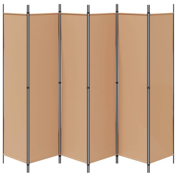 vidaXL 6-panelový paraván Béžová 300 x 200 cm Látka – Obrázok 6