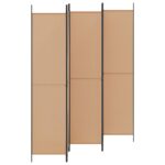 vidaXL 5-panelový paraván Béžová 250 x 220 cm Látka – Obrázok 3