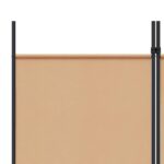 vidaXL 6-panelový paraván Béžová 300 x 220 cm Látka – Obrázok 7