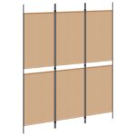 vidaXL 3-panelová rozdeľovačka miestnosti Béžová 150 x 180 cm Látka – Obrázok 2