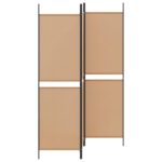 vidaXL 3-panelová rozdeľovačka miestnosti Béžová 150 x 180 cm Látka – Obrázok 3
