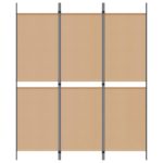 vidaXL 3-panelová rozdeľovačka miestnosti Béžová 150 x 180 cm Látka – Obrázok 4