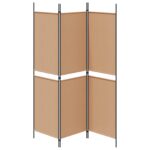 vidaXL 3-panelová rozdeľovačka miestnosti Béžová 150 x 180 cm Látka – Obrázok 6