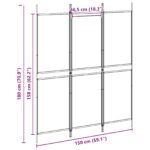 vidaXL 3-panelová rozdeľovačka miestnosti Béžová 150 x 180 cm Látka – Obrázok 8