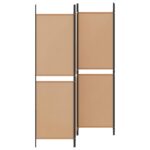 vidaXL 4-panelový paraván Béžová 200 x 180 cm Látka – Obrázok 3
