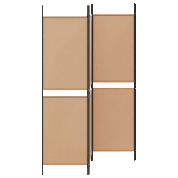 vidaXL 4-panelový paraván Béžová 200 x 180 cm Látka – Obrázok 3