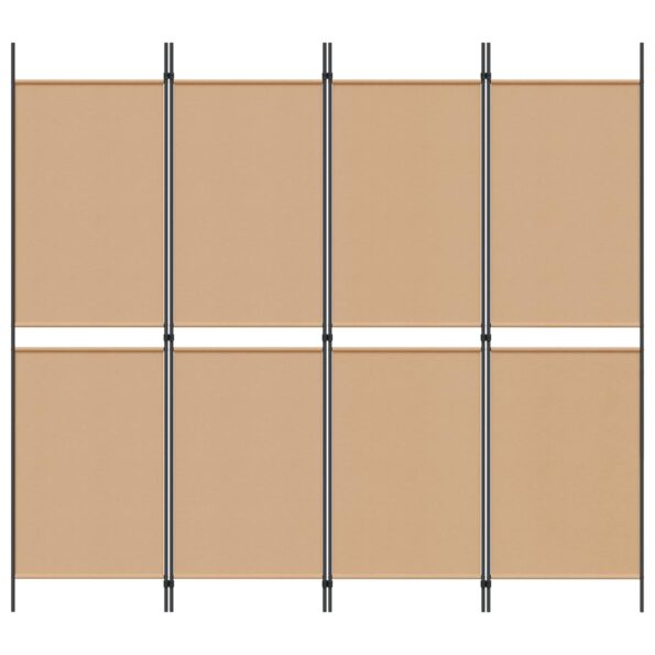 vidaXL 4-panelový paraván Béžová 200 x 180 cm Látka – Obrázok 4