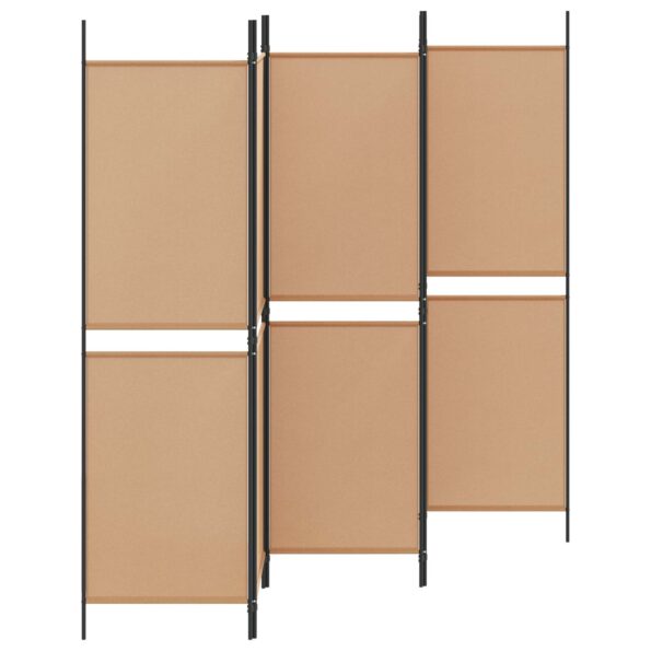 vidaXL 5-panelový paravan Béžová 250 x 180 cm Látka – Obrázok 3