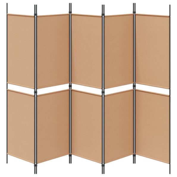 vidaXL 5-panelový paravan Béžová 250 x 180 cm Látka – Obrázok 6