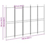vidaXL 5-panelový paravan Béžová 250 x 180 cm Látka – Obrázok 8