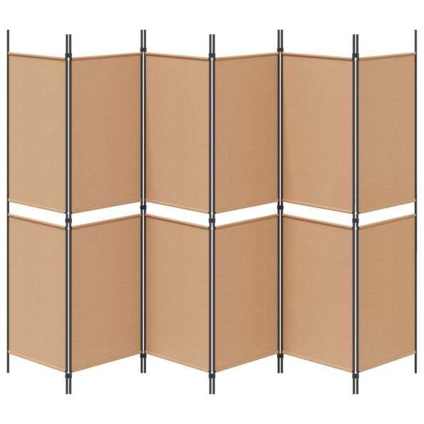 vidaXL 6-panelový paraván Béžová 300 x 180 cm Látka – Obrázok 6