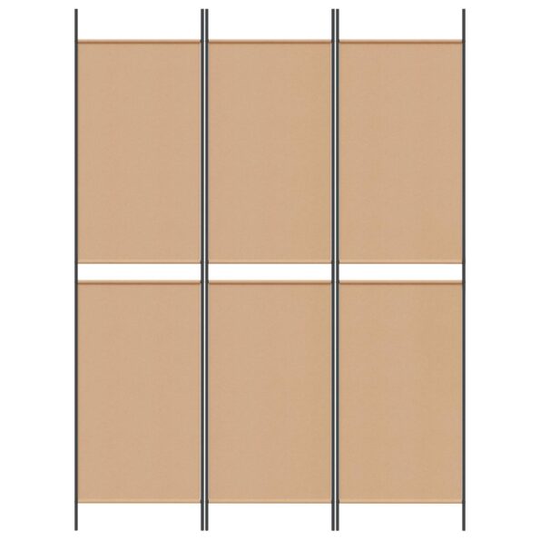 vidaXL 3-panelový paraván Béžová 150 x 200 cm Látka – Obrázok 4