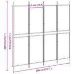 vidaXL 4-panelový rozdeľovač miestnosti Béžová 200 x 200 cm Látka – Obrázok 8