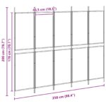 vidaXL 5-panelový paravan Béžová 250 x 200 cm Látka – Obrázok 8