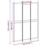 vidaXL 3-panelový paravan Béžová 150 x 220 cm Látka – Obrázok 8