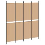 vidaXL Rozdeľovač miestnosti Béžová 200 x 220 cm Látka – Obrázok 2