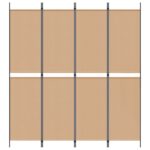 vidaXL Rozdeľovač miestnosti Béžová 200 x 220 cm Látka – Obrázok 4