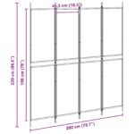 vidaXL Rozdeľovač miestnosti Béžová 200 x 220 cm Látka – Obrázok 8