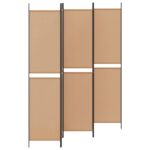 vidaXL 5-panelový paraván Béžová 250 x 220 cm Látka – Obrázok 3