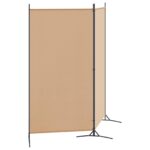 vidaXL 2-panelový rozdeľovač miestnosti Béžová 175 x 180 cm Látka – Obrázok 3
