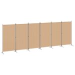 vidaXL 6-panelový paraván Béžová 520 x 180 cm Látka – Obrázok 2