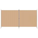 vidaXL 2-panelový rozdeľovač miestnosti Béžová 348 x 180 cm Látka – Obrázok 4
