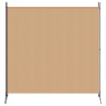 vidaXL 2-panelový rozdeľovač miestnosti Béžová 348 x 180 cm Látka – Obrázok 5