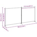 vidaXL 2-panelový rozdeľovač miestnosti Béžová 348 x 180 cm Látka – Obrázok 8