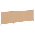 vidaXL 4-panelový rozdeľovač miestnosti Béžová 525 x 180 cm Látka – Obrázok 2