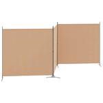 vidaXL 4-panelový rozdeľovač miestnosti Béžová 525 x 180 cm Látka – Obrázok 3