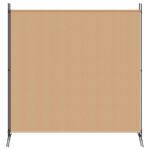 vidaXL 4-panelový rozdeľovač miestnosti Béžová 525 x 180 cm Látka – Obrázok 5