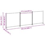 vidaXL 4-panelový rozdeľovač miestnosti Béžová 525 x 180 cm Látka – Obrázok 8