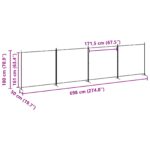 vidaXL 4-panelový rozdeľovač miestnosti Béžová 698 x 180 cm Látka – Obrázok 8