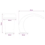 vidaXL Fontána pri bazéne Strieborná 61 x 30 x 71 cm – Obrázok 10