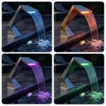 vidaXL Vodopád do bazéna s RGB LED diódami Nehrdzavejúca oceľ – Obrázok 4