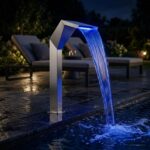 vidaXL Bazénový vodopád Nehrdzavejúca oceľ 50 x 30 x 90 cm Strieborná – Obrázok 3